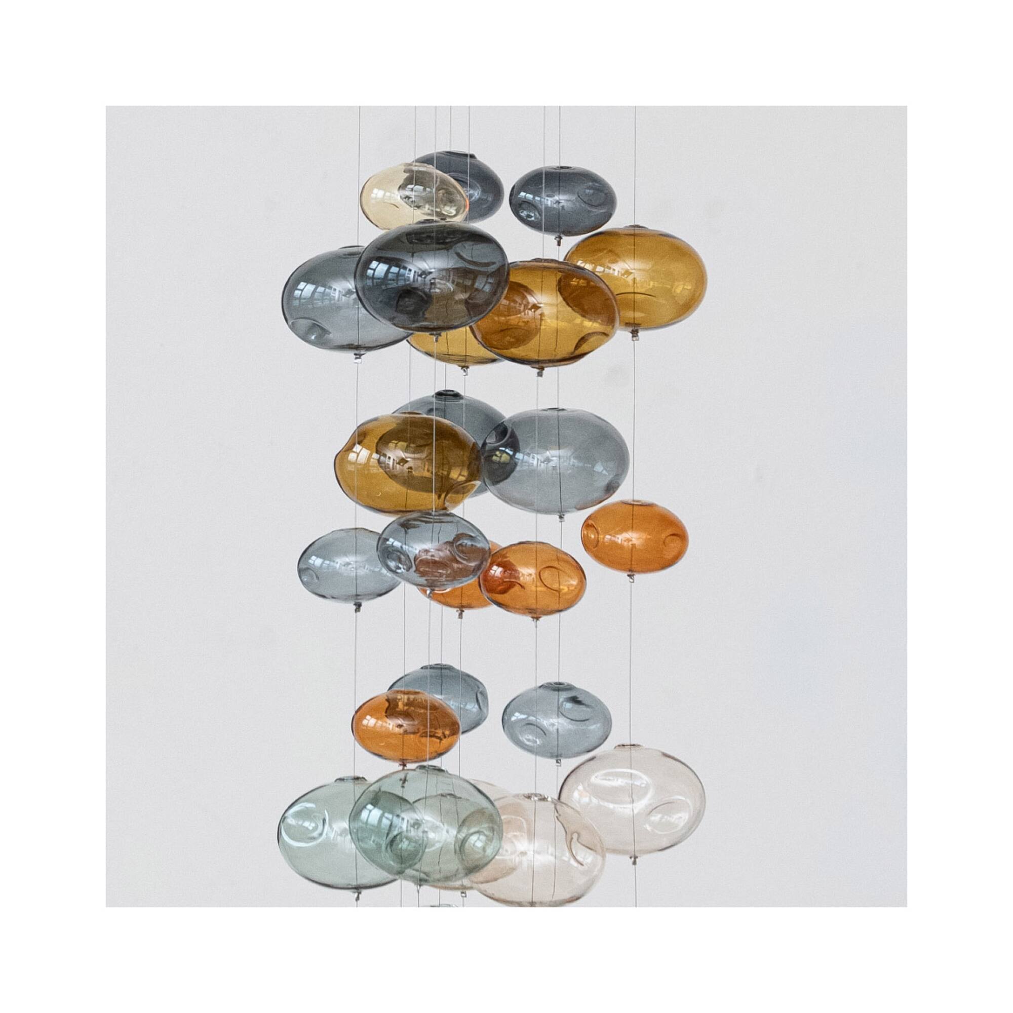 Hello Honey® 4ft. Brown Azure Bubbles Hand-Blown Glass Garland